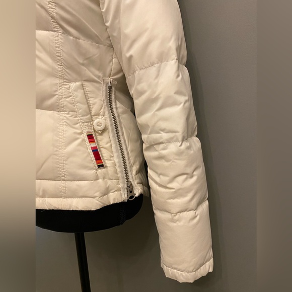 Triple Five Soul White Fur Hoodie Waterproof Puff Bomber Coat Parka Jacket XS - Picture 7 of 7